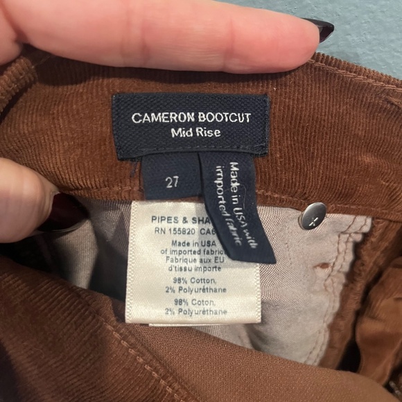 mid-rise bootcut corduroy pants - Picture 5 of 8